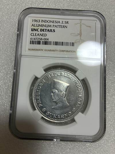 NGC UNCD 印尼 西伊里安 1963年 2.5 卢比 样币 - NGC UNCD 印尼 西伊里安 1963年 2.5 卢比 样币