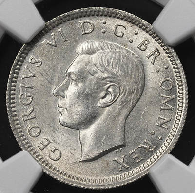 修遠堂世界钱币第九十五期 - NGC MS65 1942年英国6便士银币