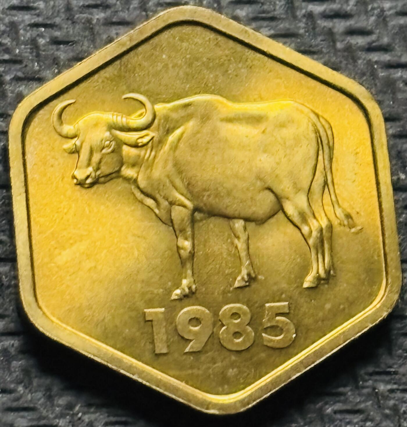 文馨钱币收藏第 284 场，【 长期接收代拍品】老藏家拍品南朝鲜李承晚时期货币，泰国大型纪念币，土耳其各时期及各国套币场 全新日本 1985 年牛年纪念铜章