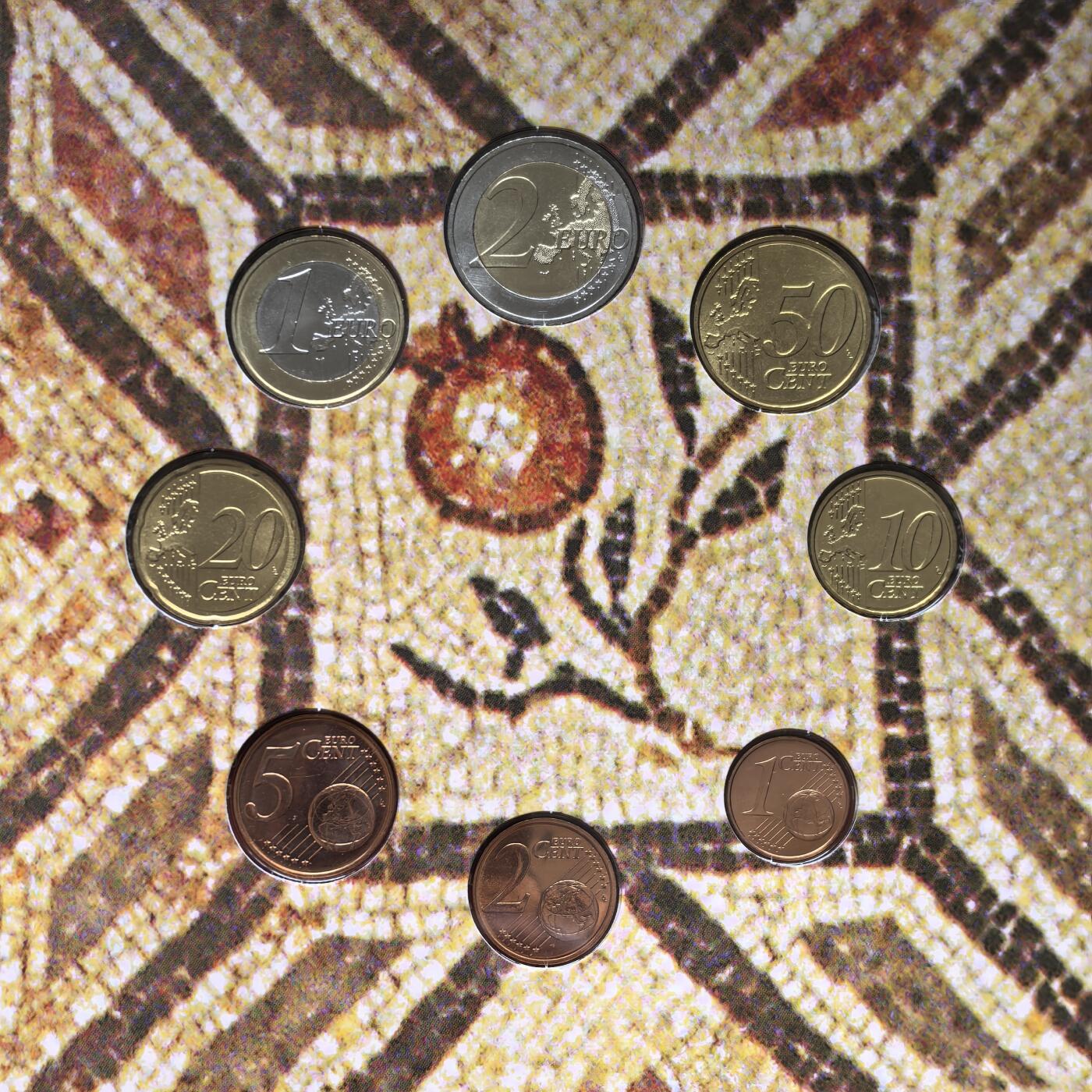 道一币馆币章第一百五十六场 欧洲之星 原包装 塞浦路斯2014年欧元套币八枚