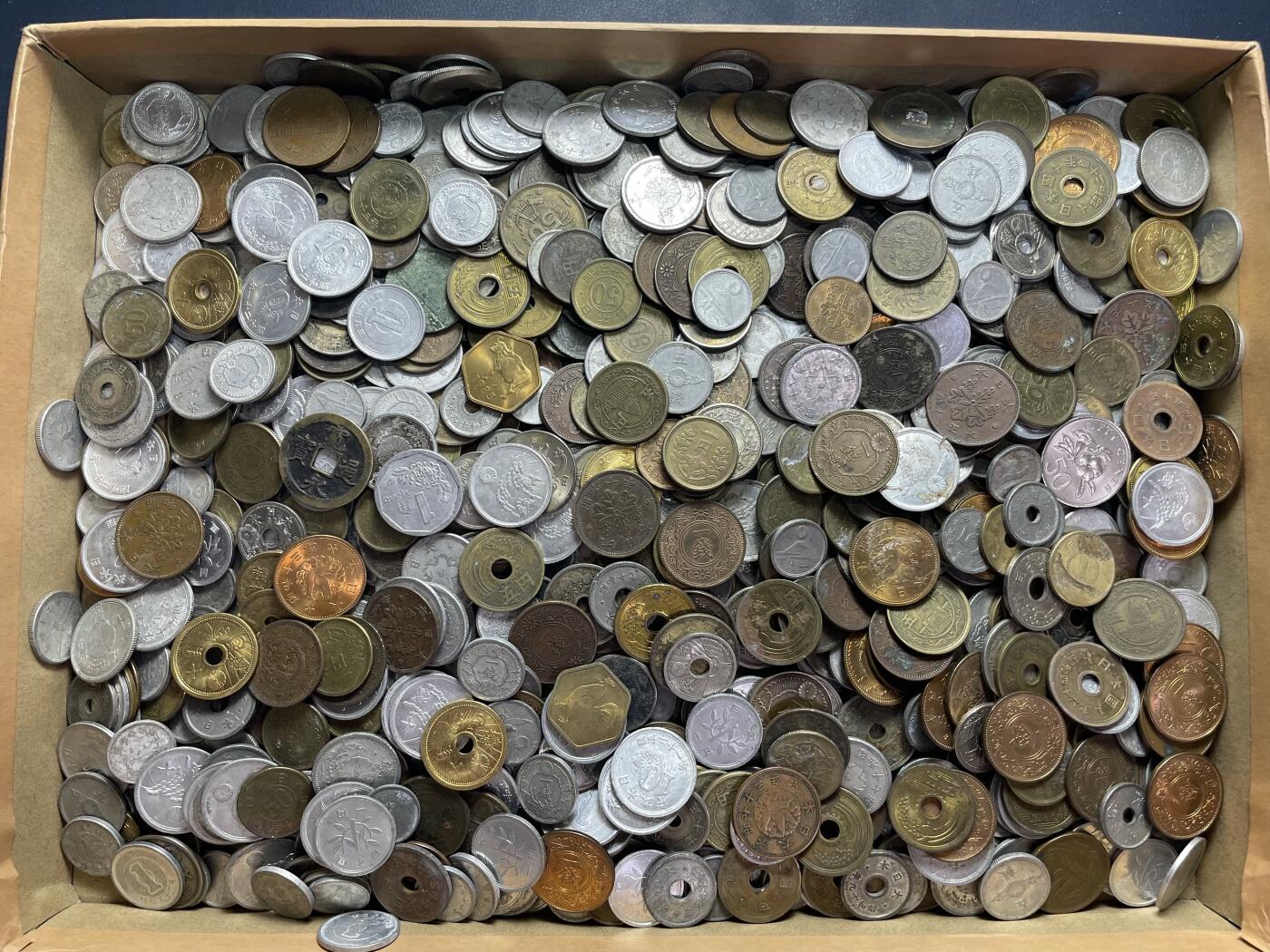 回流1130 日本昭和时期硬币5斤，已尽量剔除漏、裂、烂币