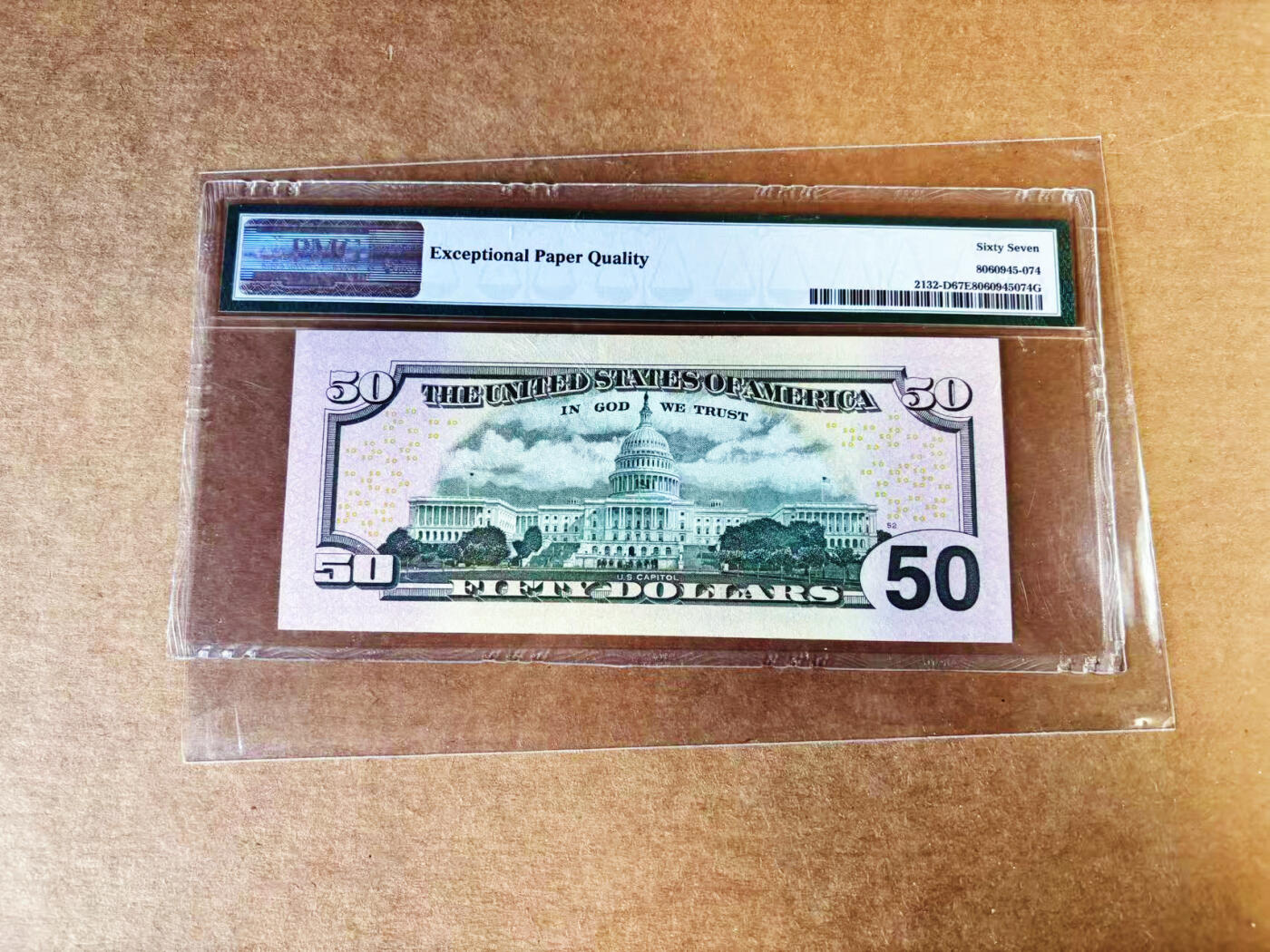 【Blue Auction】世界纸币精拍第757期——18级TOP拍卖/信誉/品质/专业/高效💫 美国 2013年50美金 PMG67EPQ 