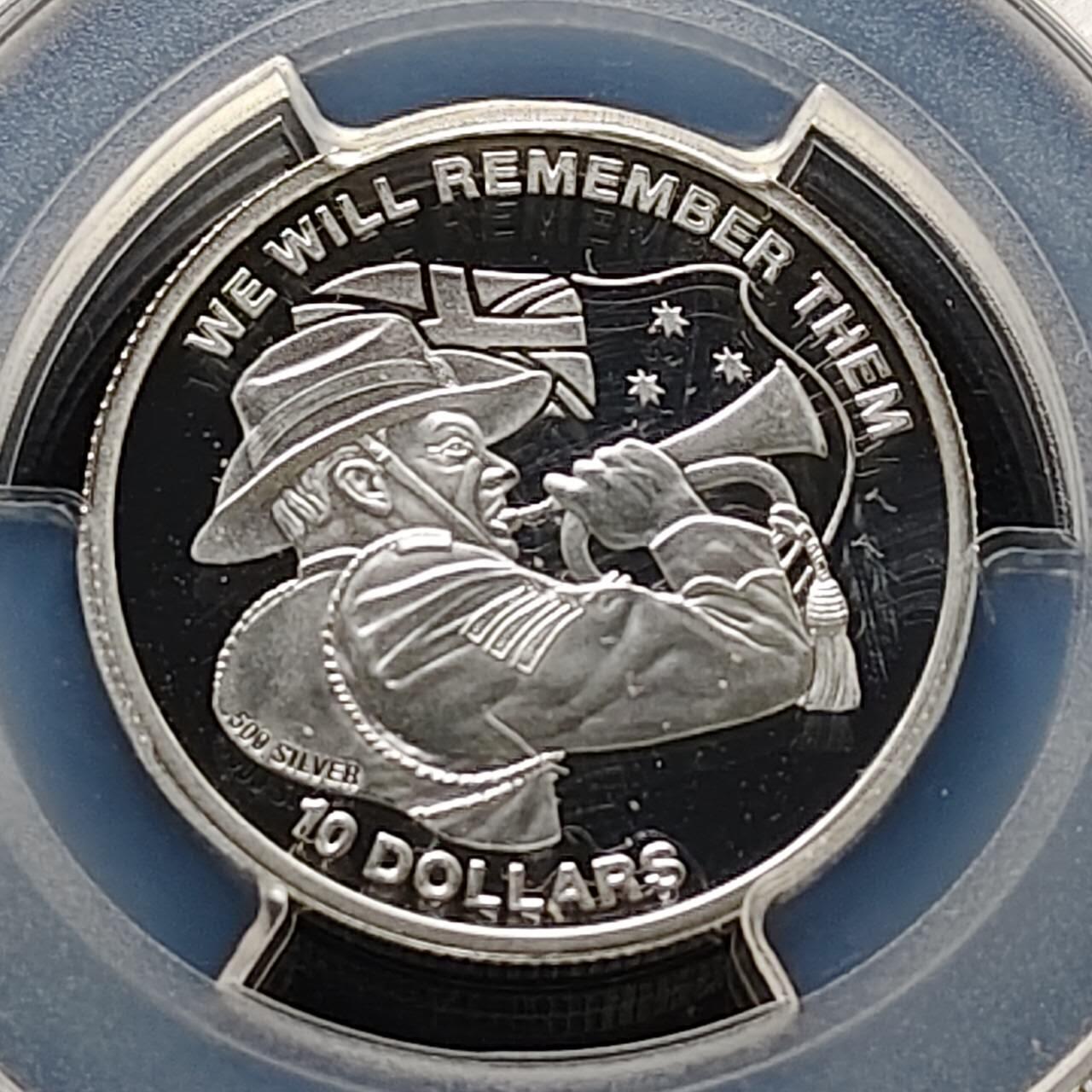 【全场包邮】纯粹捡漏拍485场（免费代拍第22场） 【收藏级·亚军分】基里巴斯2013年10元铭记一战系列记住他们精制纪念银币-PCGS PR69 DCAM