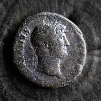 【良泉】【元旦直播场】1月1日晚19.30点开拍！208组西方古代钱币、日本朝鲜花钱 - 【罕见】公元125-128年【古罗马】五贤帝-哈德良打制“战船”阿斯铜币，重8.54克