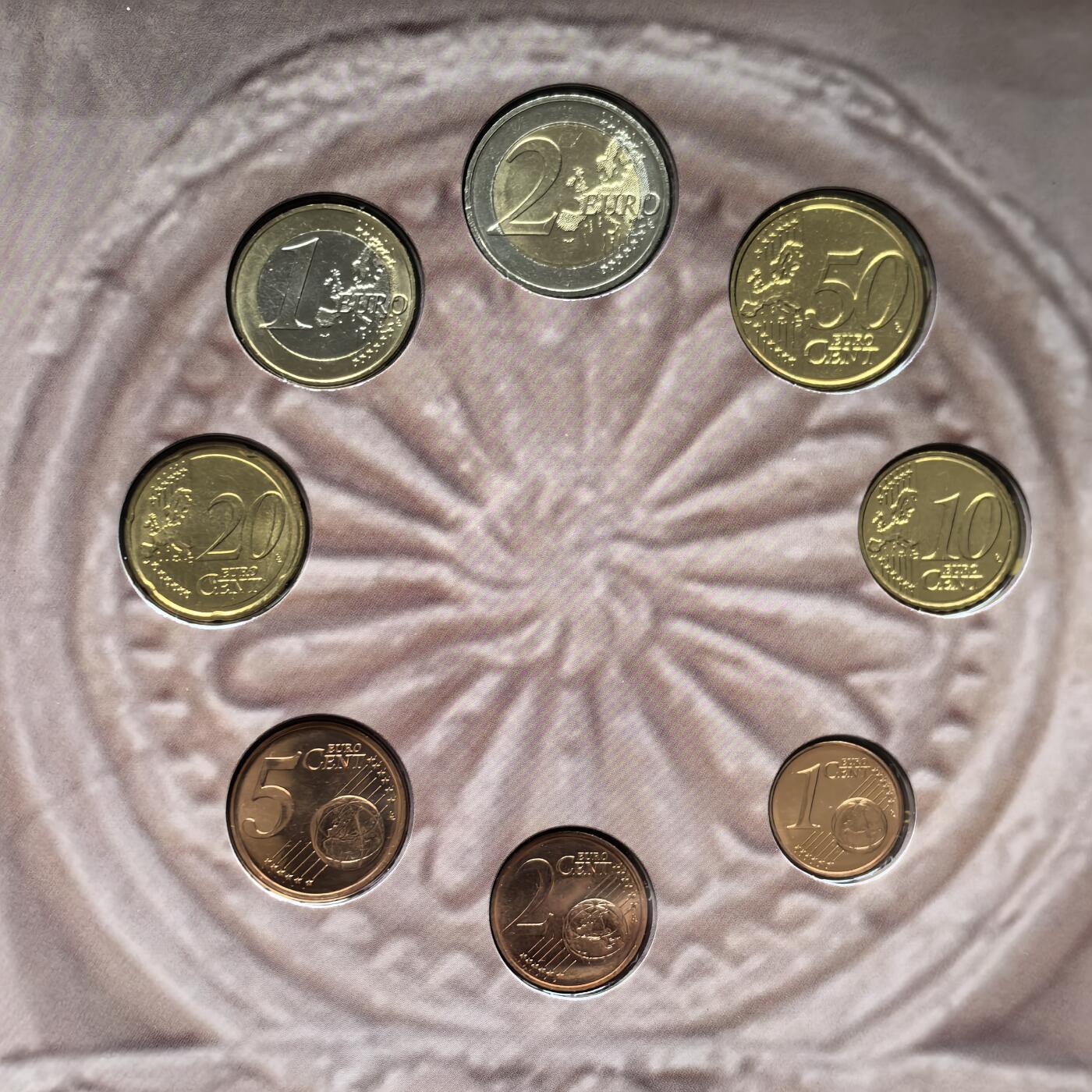 道一币馆币章第一百五十六场 欧洲之星 原包装 塞浦路斯2016年欧元套币八枚