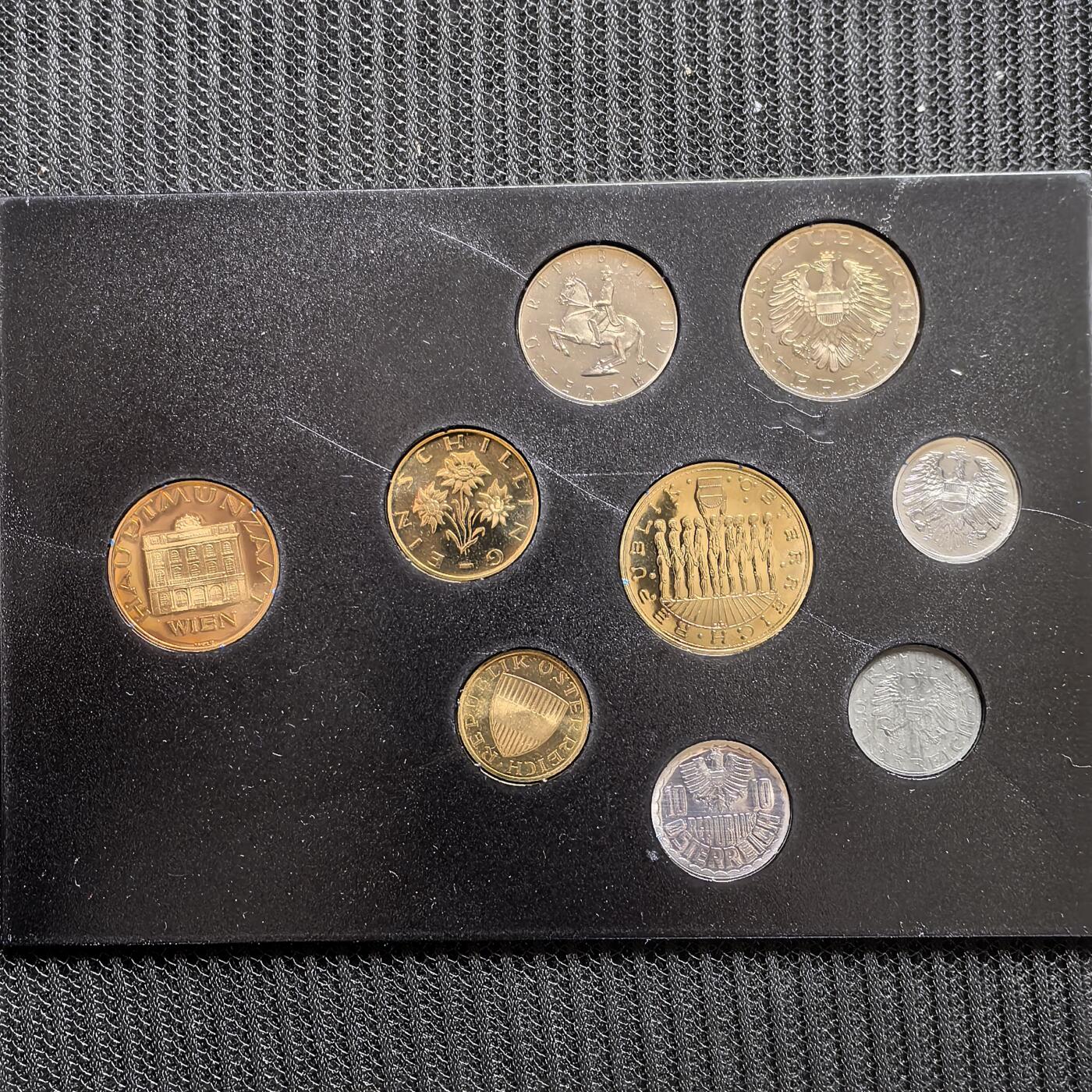 道一币馆币章第一百五十六场 原盒装 奥地利1980年精制套币八枚+纪念章