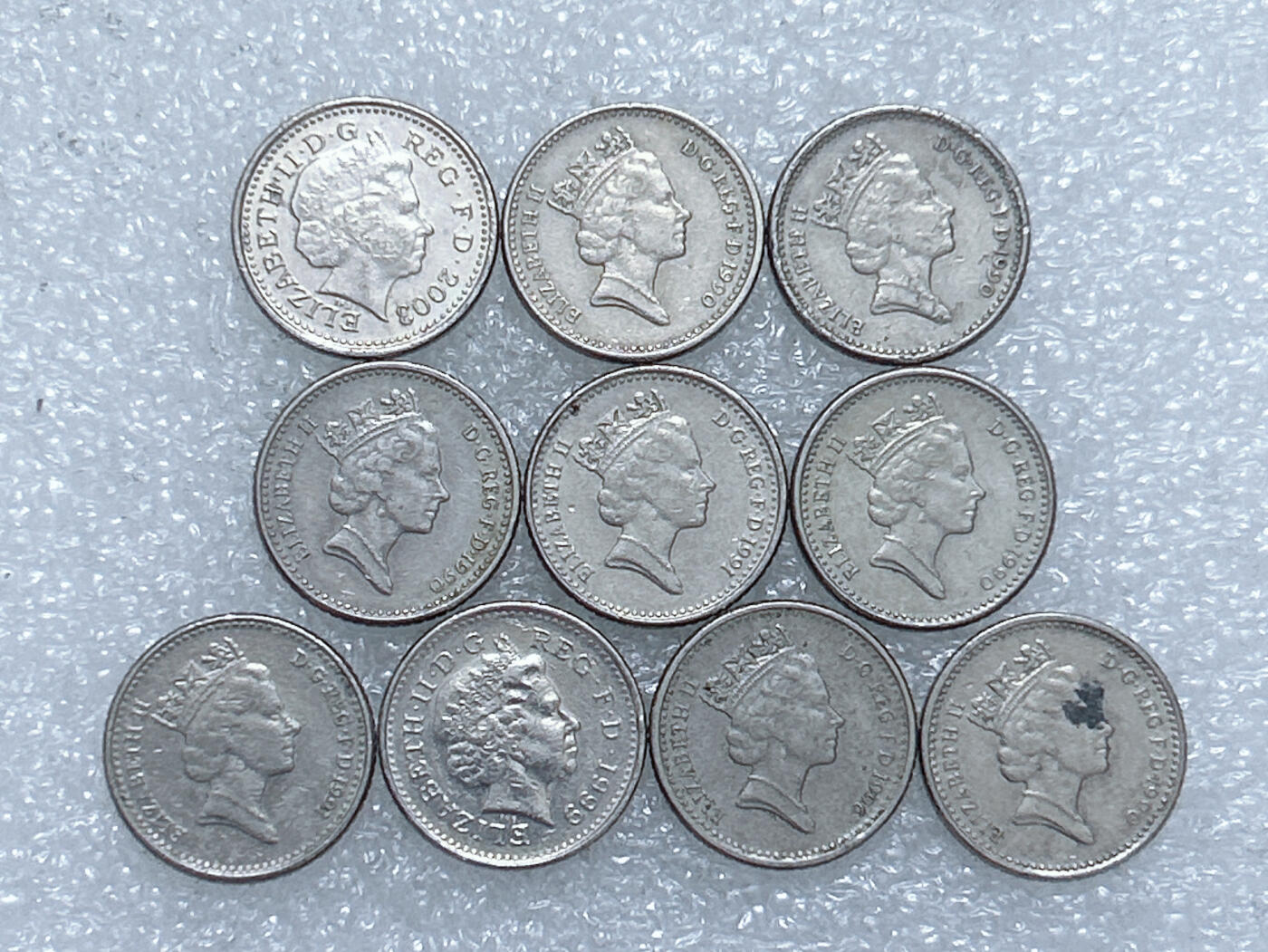 第一海外回流一元起拍收藏 散集专场  第274期 英国5便士硬币 小版 10枚