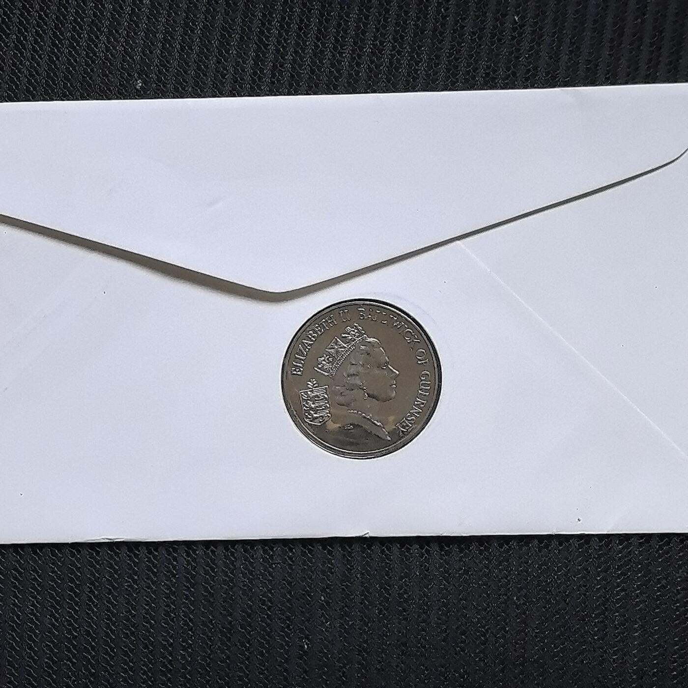 道一币馆币章第一百五十六场 邮币封 根西岛1985年反法西斯胜利40周年2镑纪念币