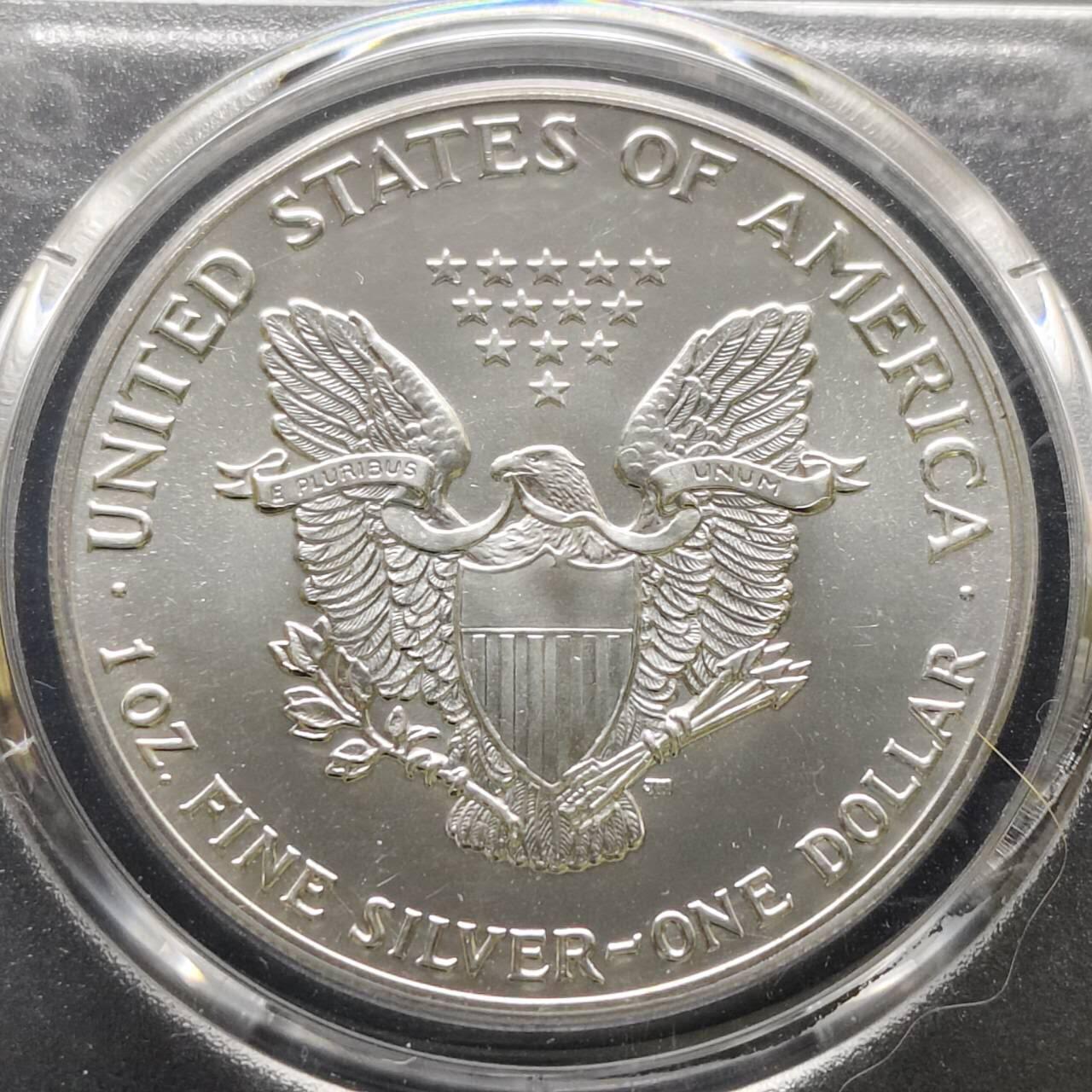 【全场包邮】纯粹捡漏拍485场（免费代拍第22场） 美国1987年行走女神1元1盎司31.1克纯银币-PCGS MS67