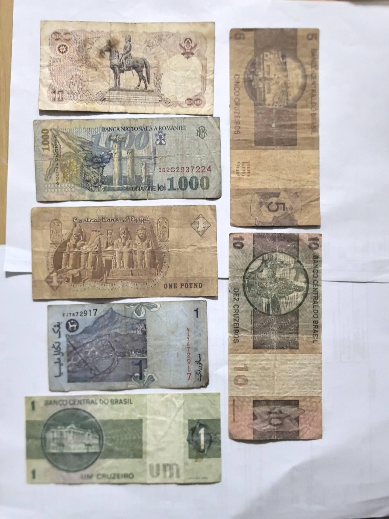 各国外币第100期 无佣金 外币一组 7张