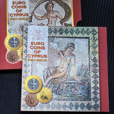 道一币馆币章第一百五十六场 - 欧洲之星 原包装 塞浦路斯2014年欧元套币八枚