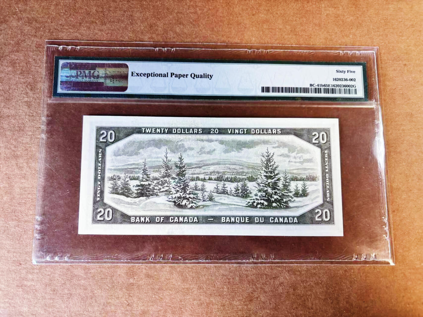 【Blue Auction】世界纸币精拍第757期——18级TOP拍卖/信誉/品质/专业/高效💫 加拿大 1954年20元 女王 PMG65EPQ 