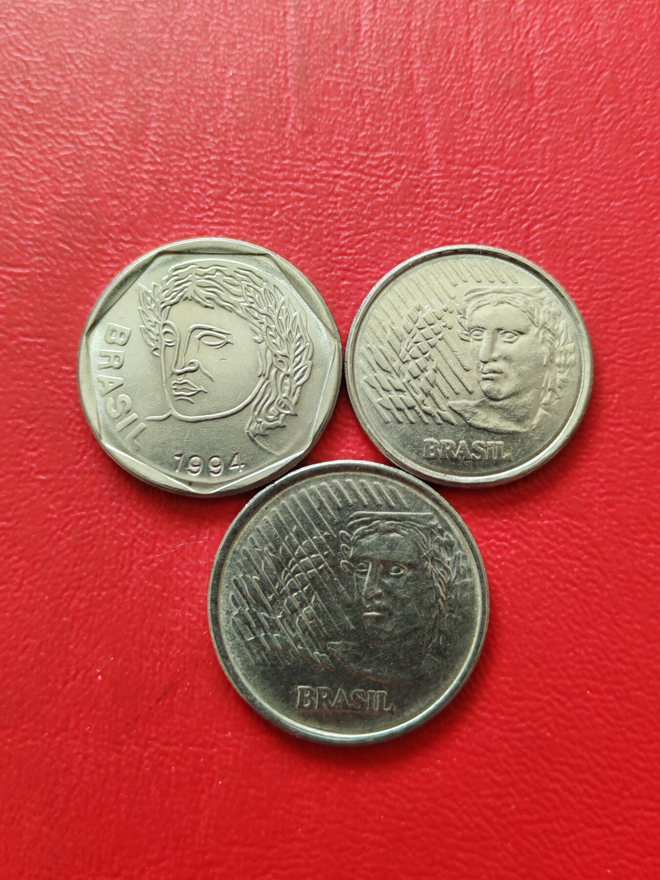 【云涧收藏】第八十一场 巴西1994年10、25分，1雷亚尔3枚