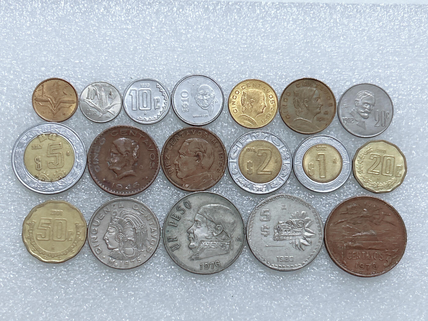 第一海外回流一元起拍收藏 散集专场  第274期 墨西哥硬币 18枚 无重复