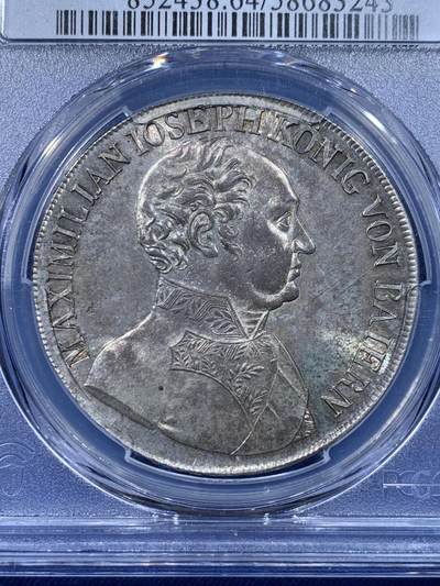 冠军分 PCGS-MS64 德国 1824年 马克西米连一世·约瑟夫 泰勒大银币