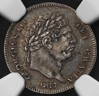 修遠堂世界钱币第九十五期 - NGC MS62 1817年英国2便士濯足银币
