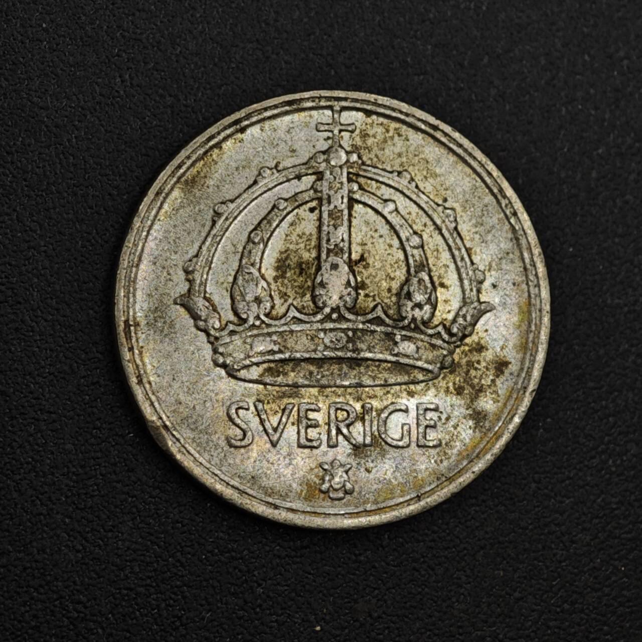 【淘币小摊】实时拍第八百一十三拍   散币场   满百包邮可预留二周 每周一统一发货   瑞典1945年25欧尔银币