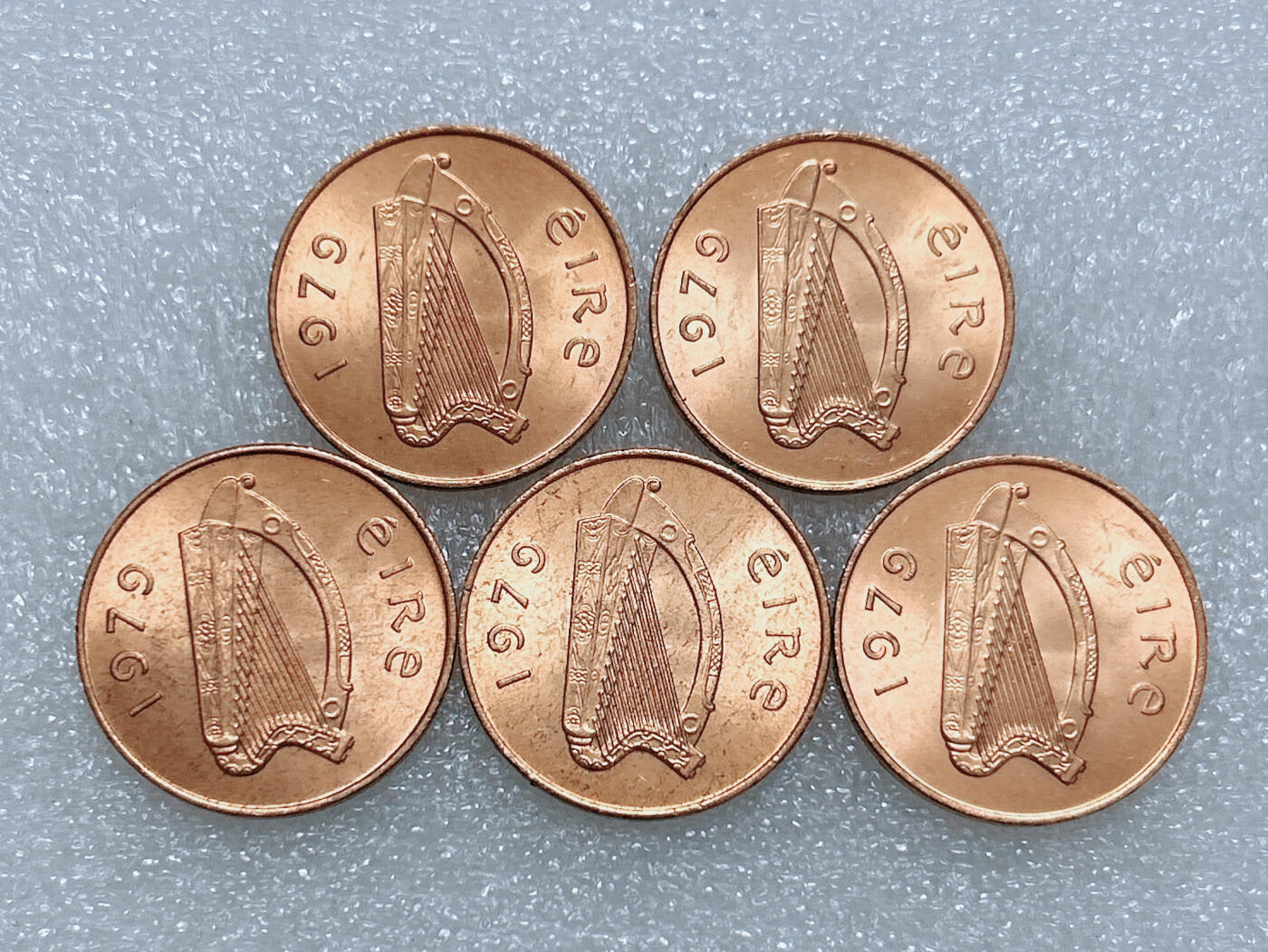 第一海外回流一元起拍收藏 散集专场  第274期 爱尔兰1979年2便士硬币5枚 原光美品