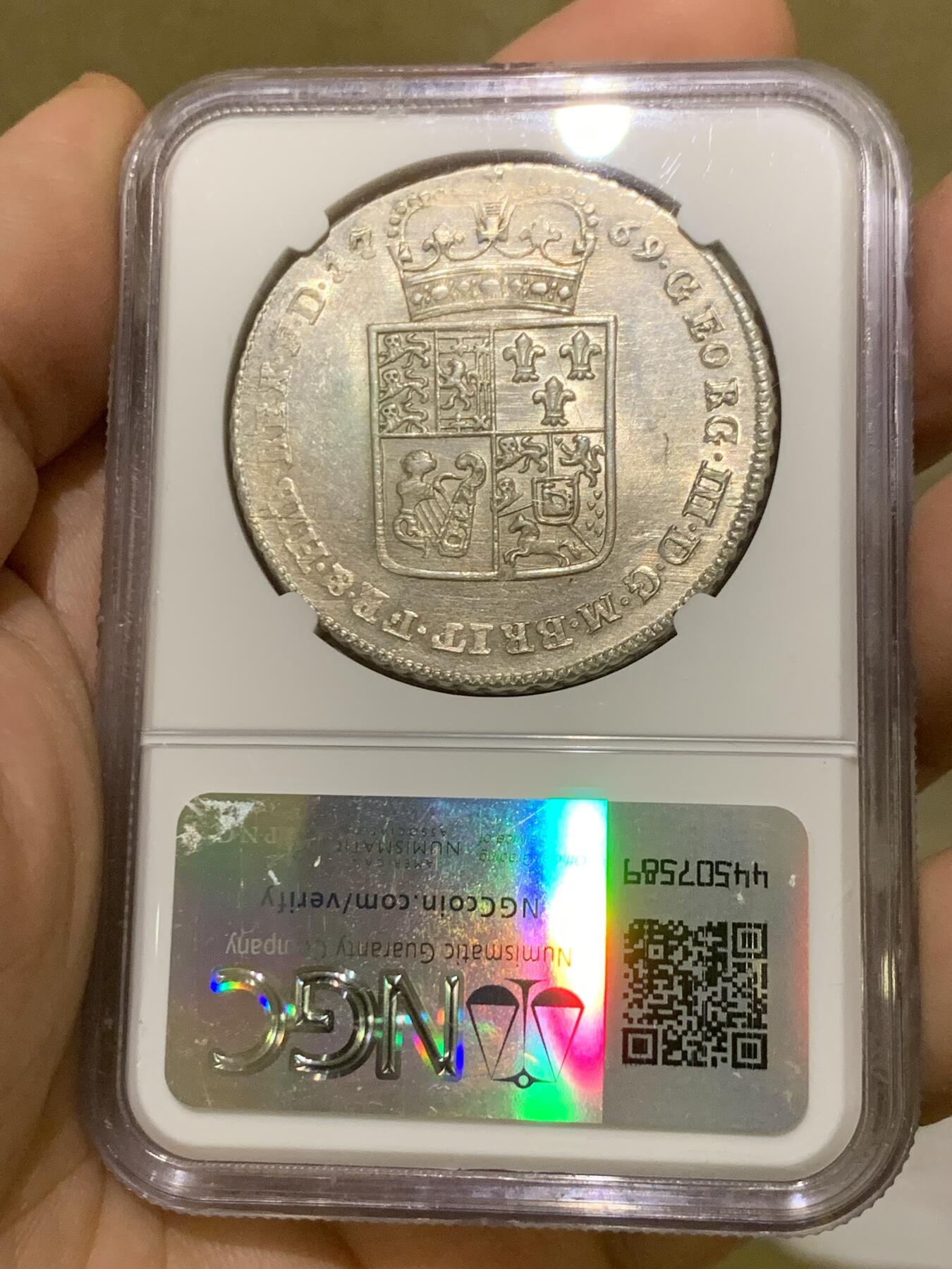 《竞宝斋》第443场 周日，周一，2场连拍 （全场包邮） 亚军分 NGC MS63 德国 1769年 布伦瑞克吕内堡 泰勒大银币 这个时期泰勒 鼻尖完好 眼珠子滴溜的转 值得入藏