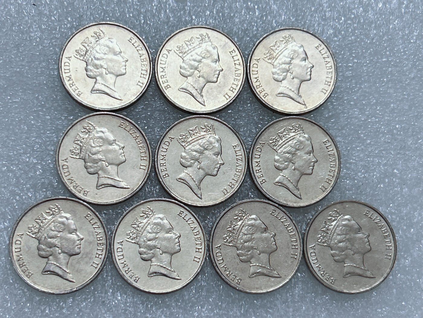 第一海外回流一元起拍收藏 散集专场  第274期 百慕大1986年5分硬币 10枚 原光近新品