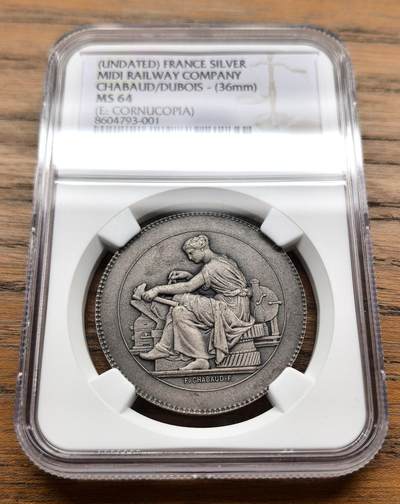 纫秋兰以为佩·凡希社微拍感恩专场 - 二十世纪初法国MIDI铁路公司纪念银章NGC-MS64