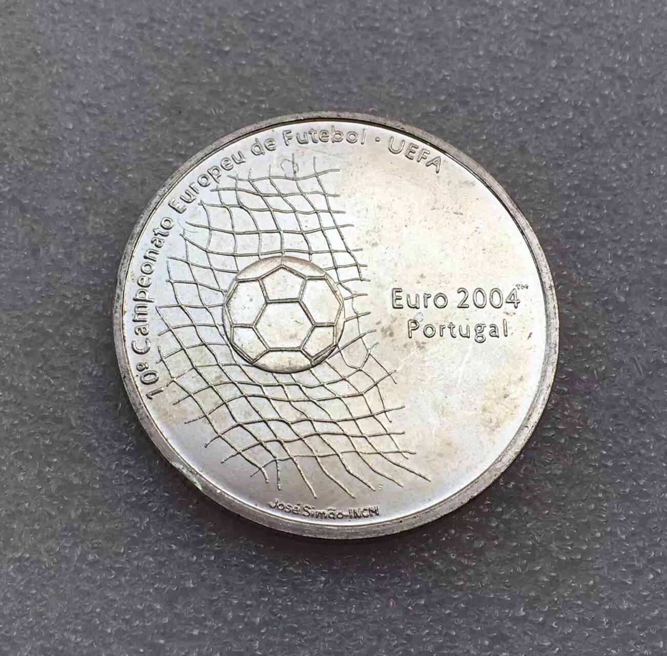 世界钱币专场拍卖 每周二开拍 原光华葡萄牙欧洲足球杯1000埃斯库多大银币 27克