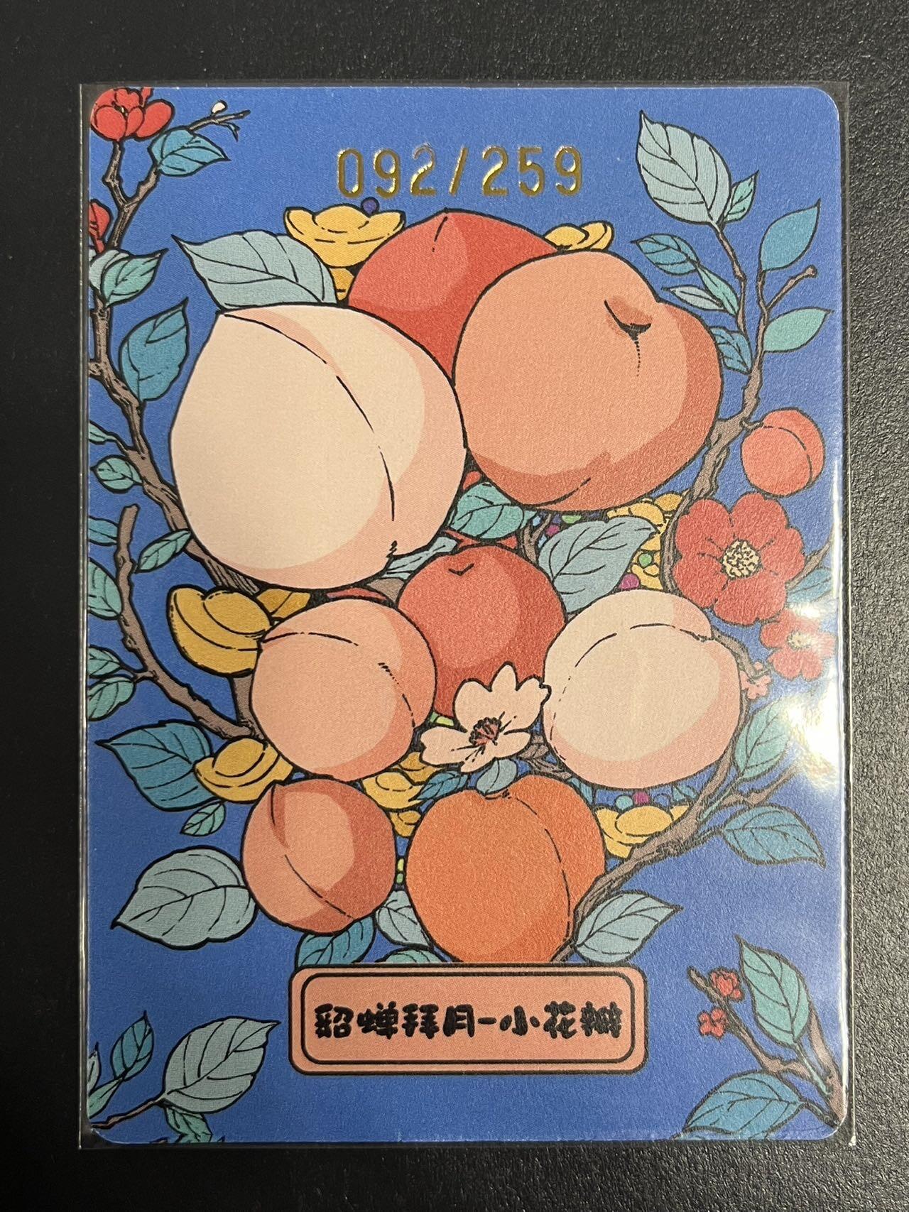 卡牌杂货铺专场拍卖第一场 11.29周六晚10:00截拍 【限编】小花瓣 手绘复刻卡 貂蝉拜月 限编092/259