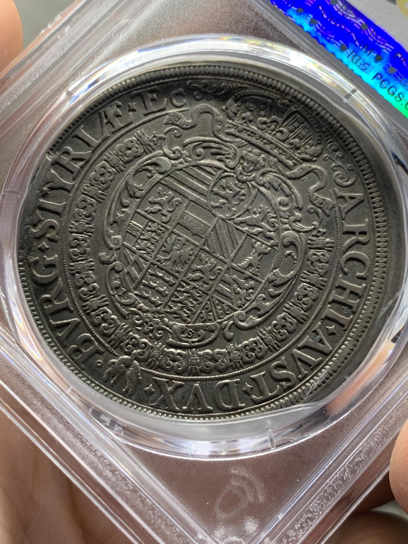 《竞宝斋》第443场 周日，周一，2场连拍 （全场包邮） 唯一冠军分 PCGS AU50 奥地利帝国 1649年 费迪南三世 泰勒大银币 稀少版本 双面原味深打 老泰勒最舒服的状态