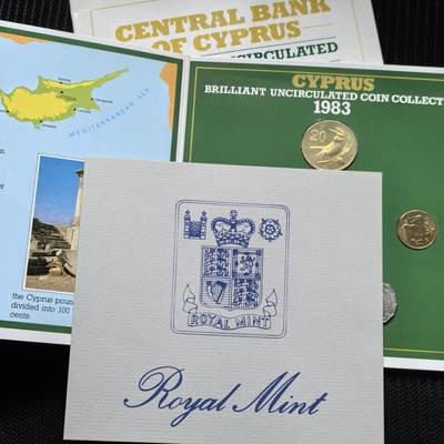 道一币馆币章第一百五十六场 - 原包装带证书 塞浦路斯1983年套币六枚