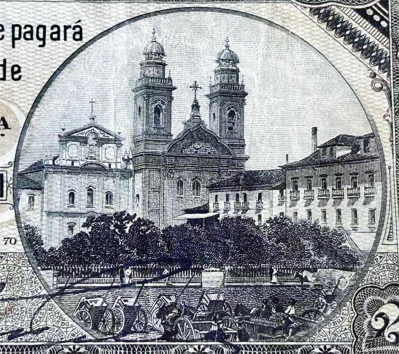 【Blue Auction】世界纸币精拍第757期——18级TOP拍卖/信誉/品质/专业/高效💫 【p10b 早期手签实钞罕见】巴西 1890年2Mil Reis 执剑女神 彼时街景 ABNC雕刻非常细腻精美 品相如图 