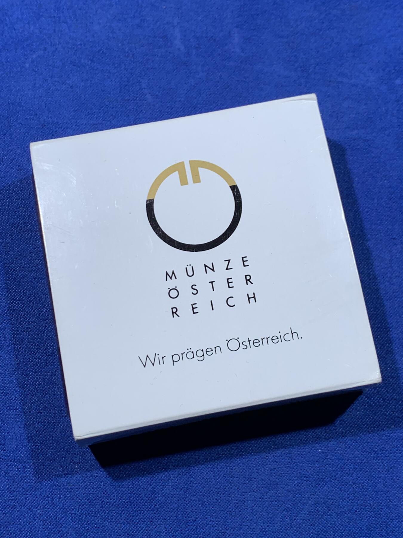 《竞宝斋》第443场 周日，周一，2场连拍 （全场包邮） 奥地利1991年莫扎特在萨尔茨堡100先令精制银币 18g 900银 原盒含证书