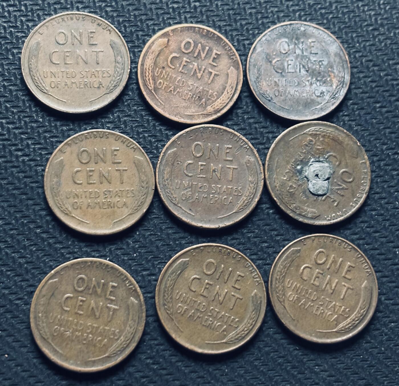 文馨钱币收藏第 284 场，【 长期接收代拍品】老藏家拍品南朝鲜李承晚时期货币，泰国大型纪念币，土耳其各时期及各国套币场 美国林肯麦穗版 1 分各年份 10 枚，包含稀少年份 1919 年