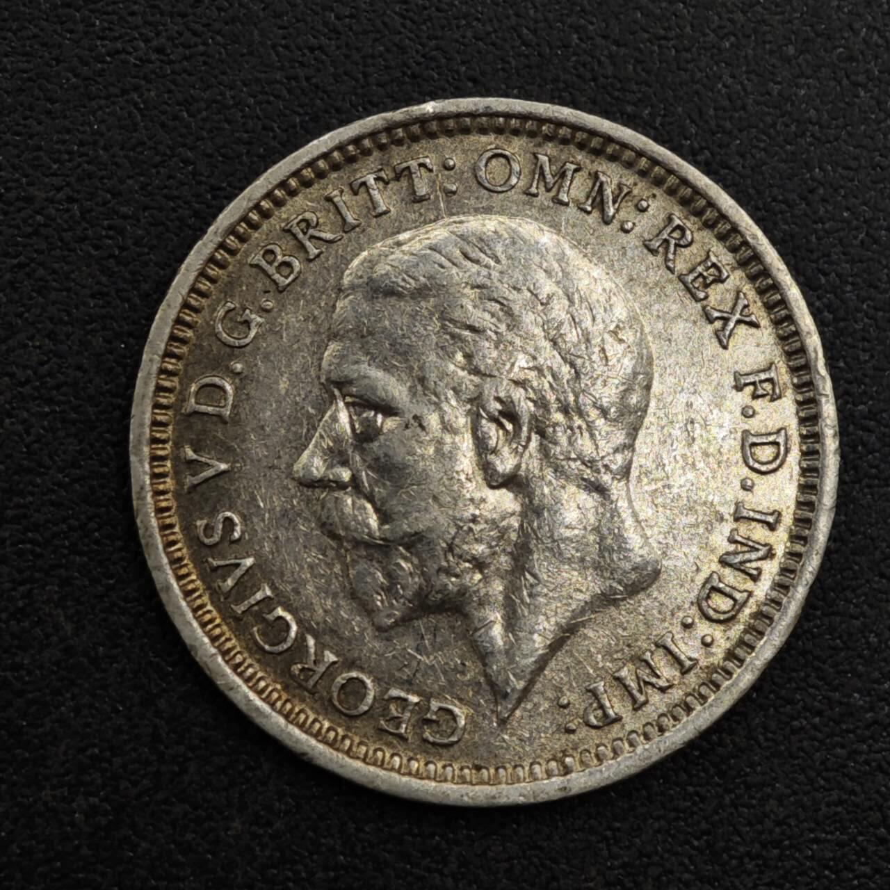 【淘币小摊】实时拍第八百一十三拍   散币场   满百包邮可预留二周 每周一统一发货   英国1935年乔治五世3便士银币