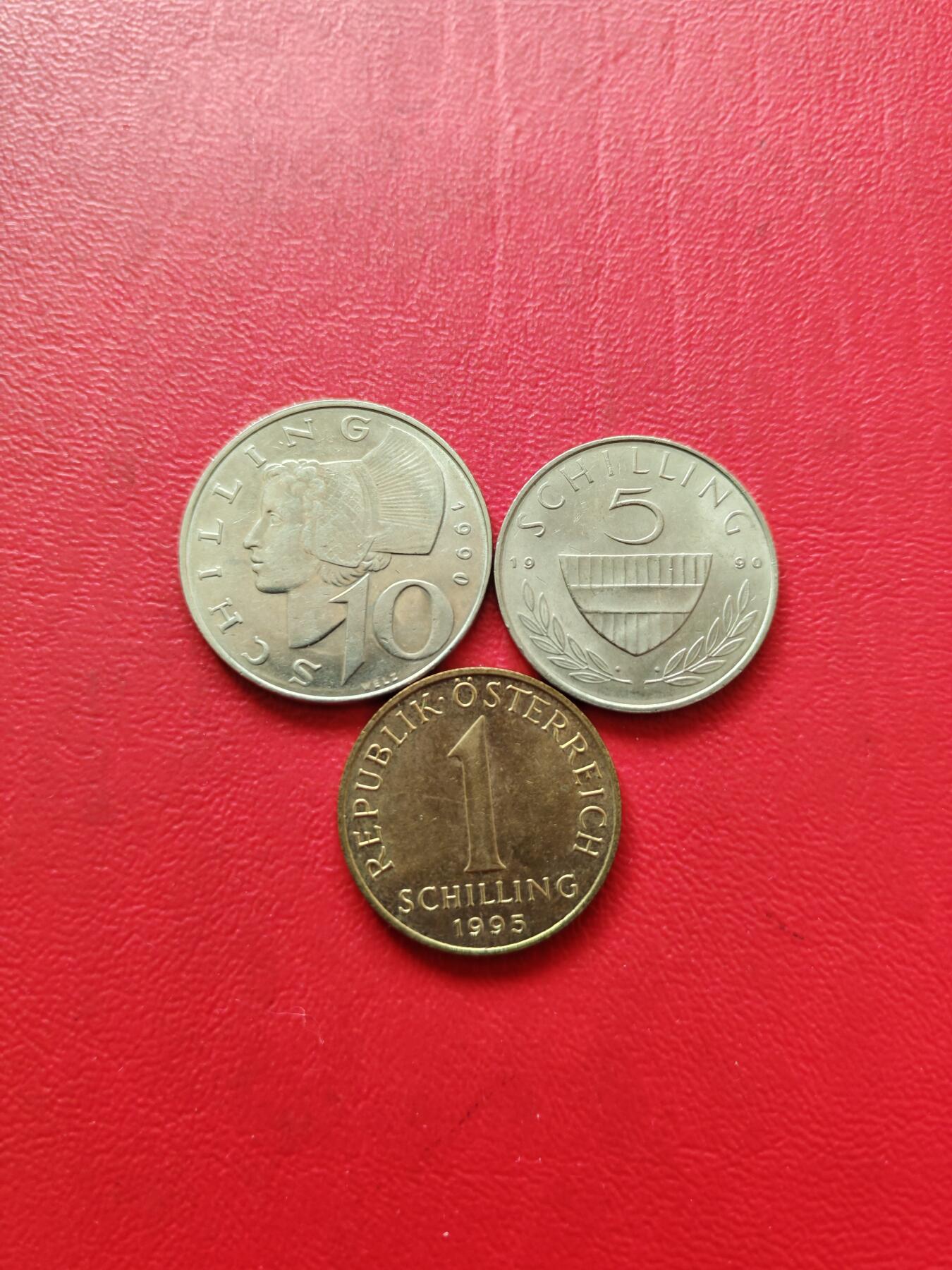 【云涧收藏】第八十一场 奥地利1/5/10先令3枚