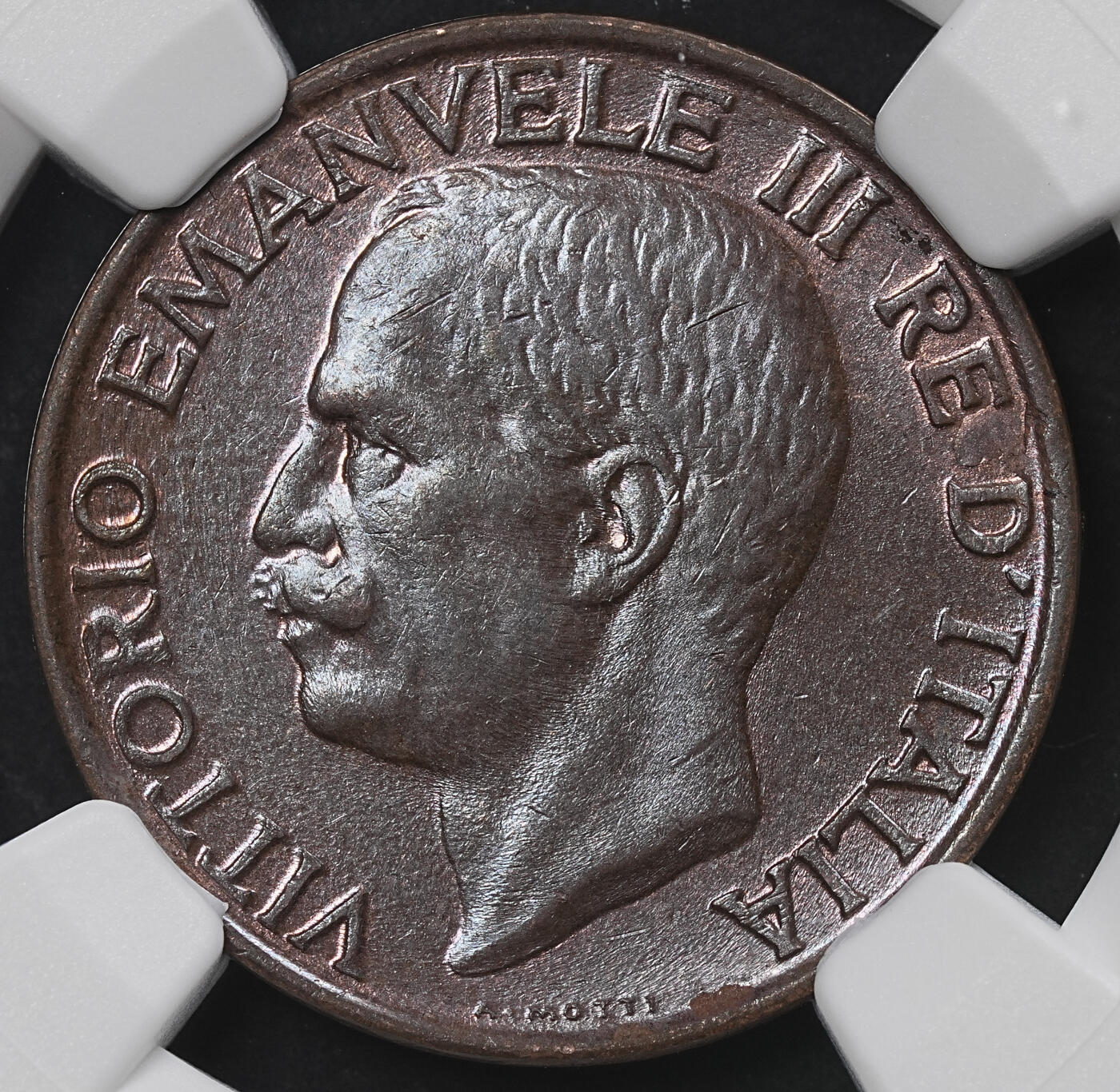 修遠堂世界钱币第九十五期 NGC MS63BN 1928年意大利10分铜币