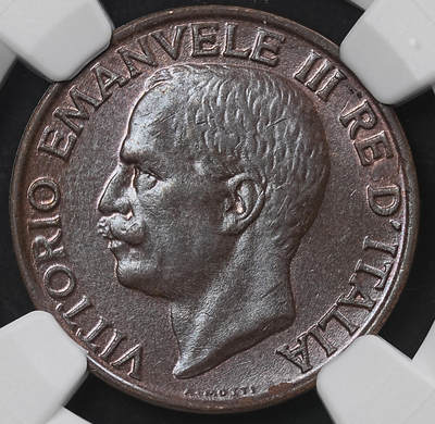 修遠堂世界钱币第九十五期 - NGC MS63BN 1928年意大利10分铜币