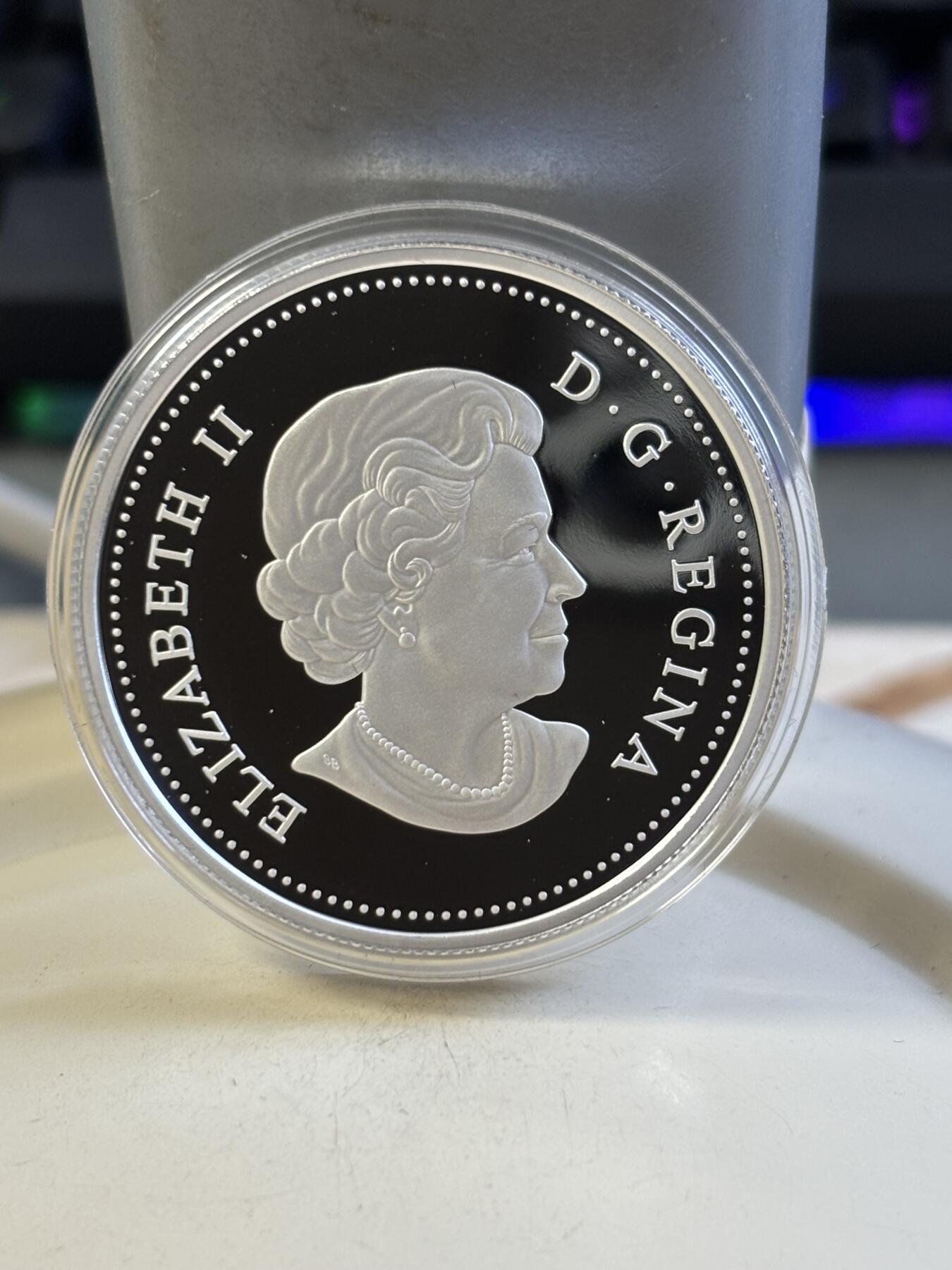 第183期拍卖 加拿大2022年电话发明家贝尔逝世百年精制纪念银币，9999银，23.17克，