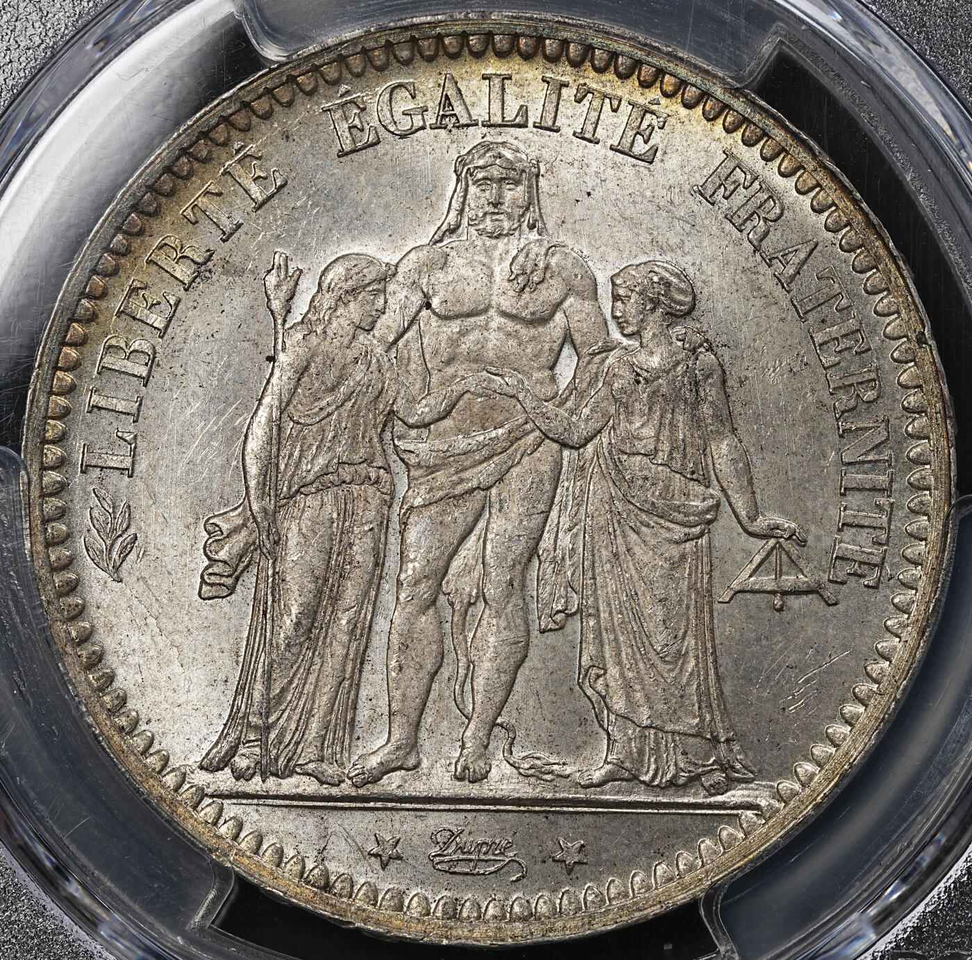 修遠堂世界钱币第九十五期 PCGS MS64 1873年法国大力神大银币 A厂铭