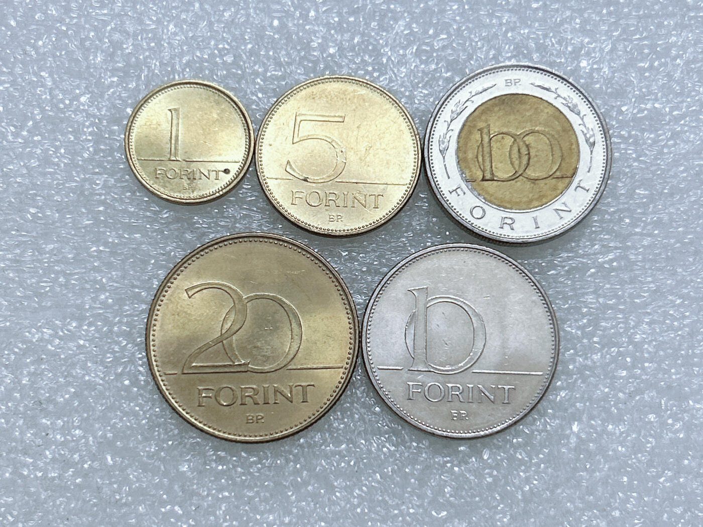 第一海外回流一元起拍收藏 散集专场  第274期 匈牙利硬币 5枚套 带光品