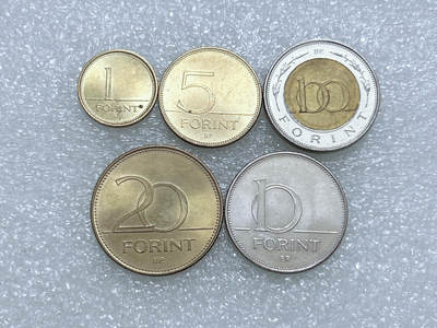 第一海外回流一元起拍收藏 散集专场  第274期 - 匈牙利硬币 5枚套 带光品