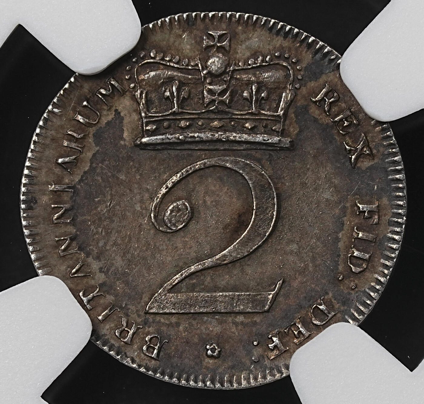 修遠堂世界钱币第九十五期 NGC MS62 1817年英国2便士濯足银币