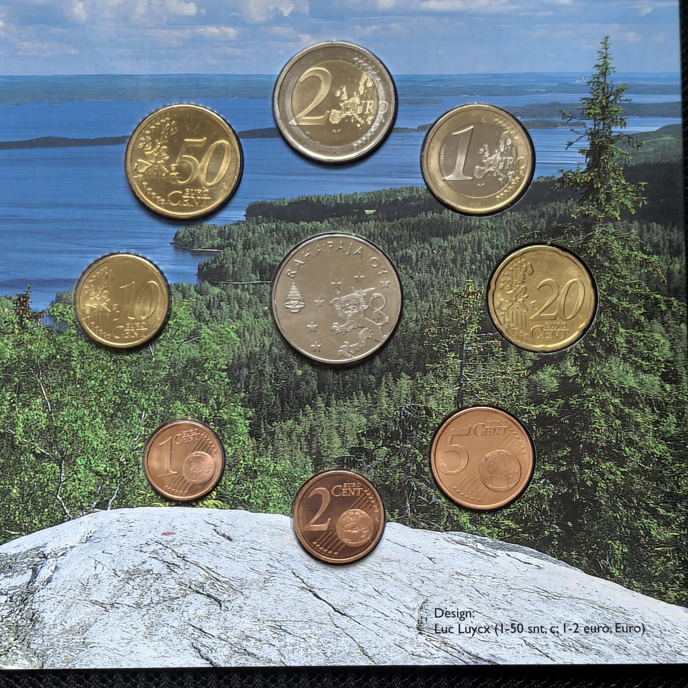 道一币馆币章第一百五十六场 原包装 欧元2002年欧元套币8枚套