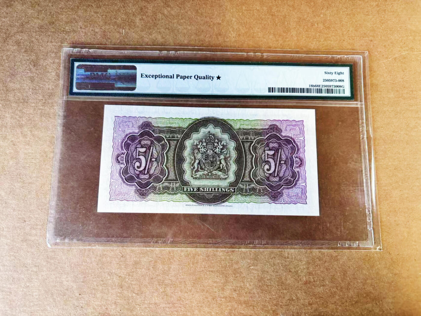 【Blue Auction】世界纸币精拍第757期——18级TOP拍卖/信誉/品质/专业/高效💫  百慕大 1957年5先令 女王侧面像 PMG68EPQ星星 高分 老壳