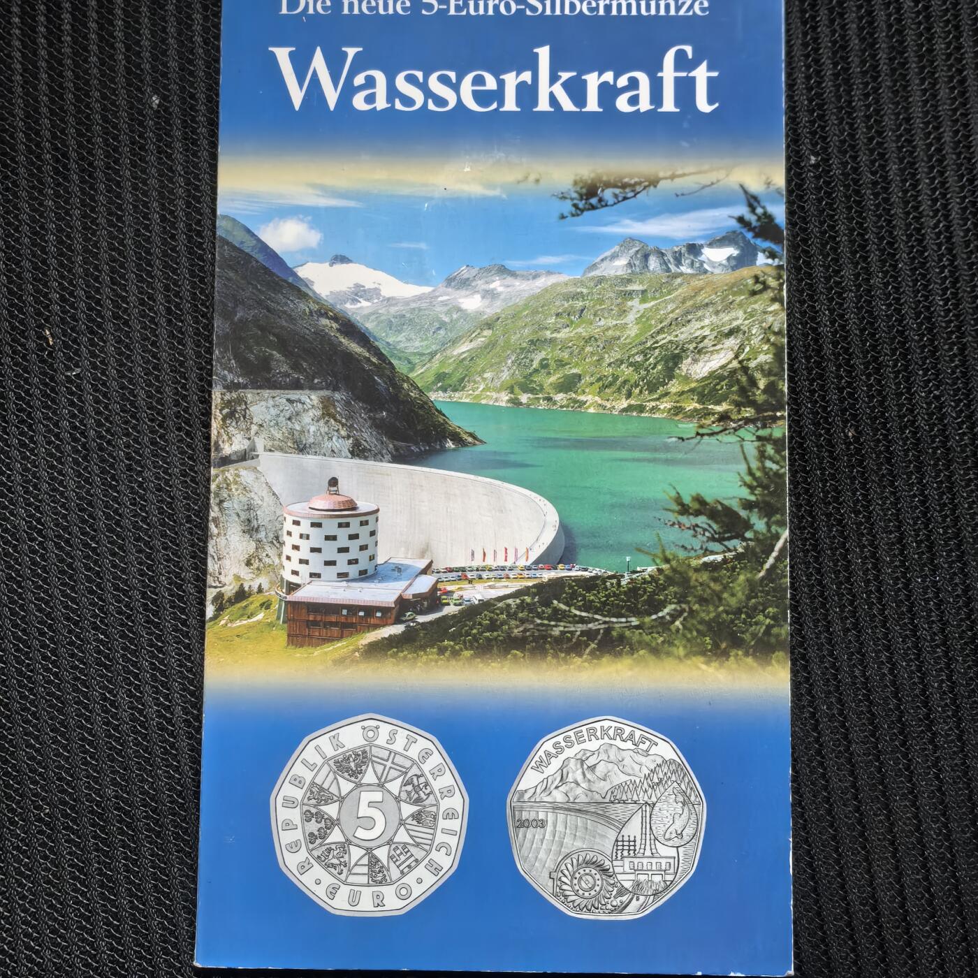 道一币馆币章第一百五十六场 原包装 奥地利2003年水利发展5欧元银币