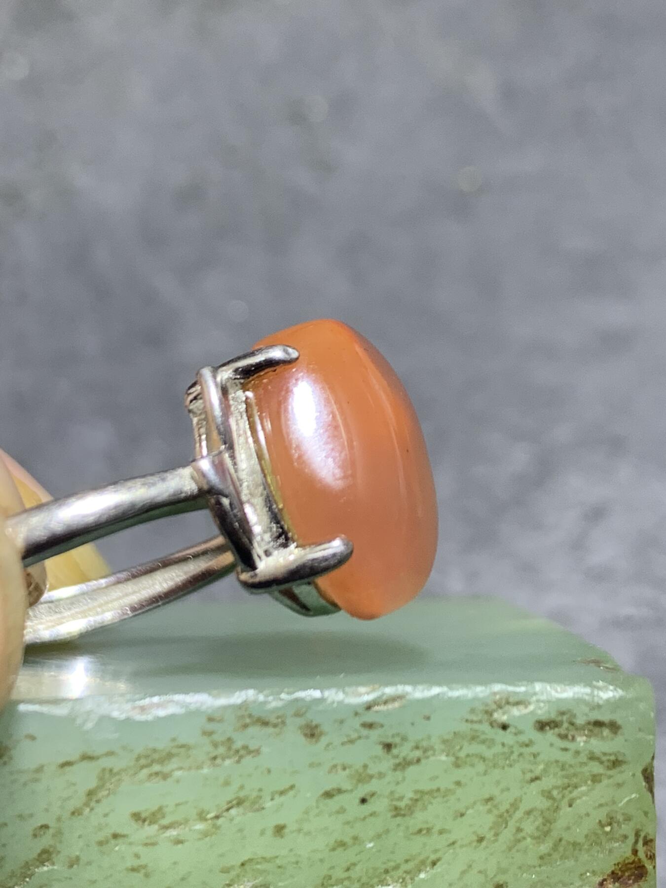 南红玛瑙荔枝冻漂红活口通货戒指一枚！