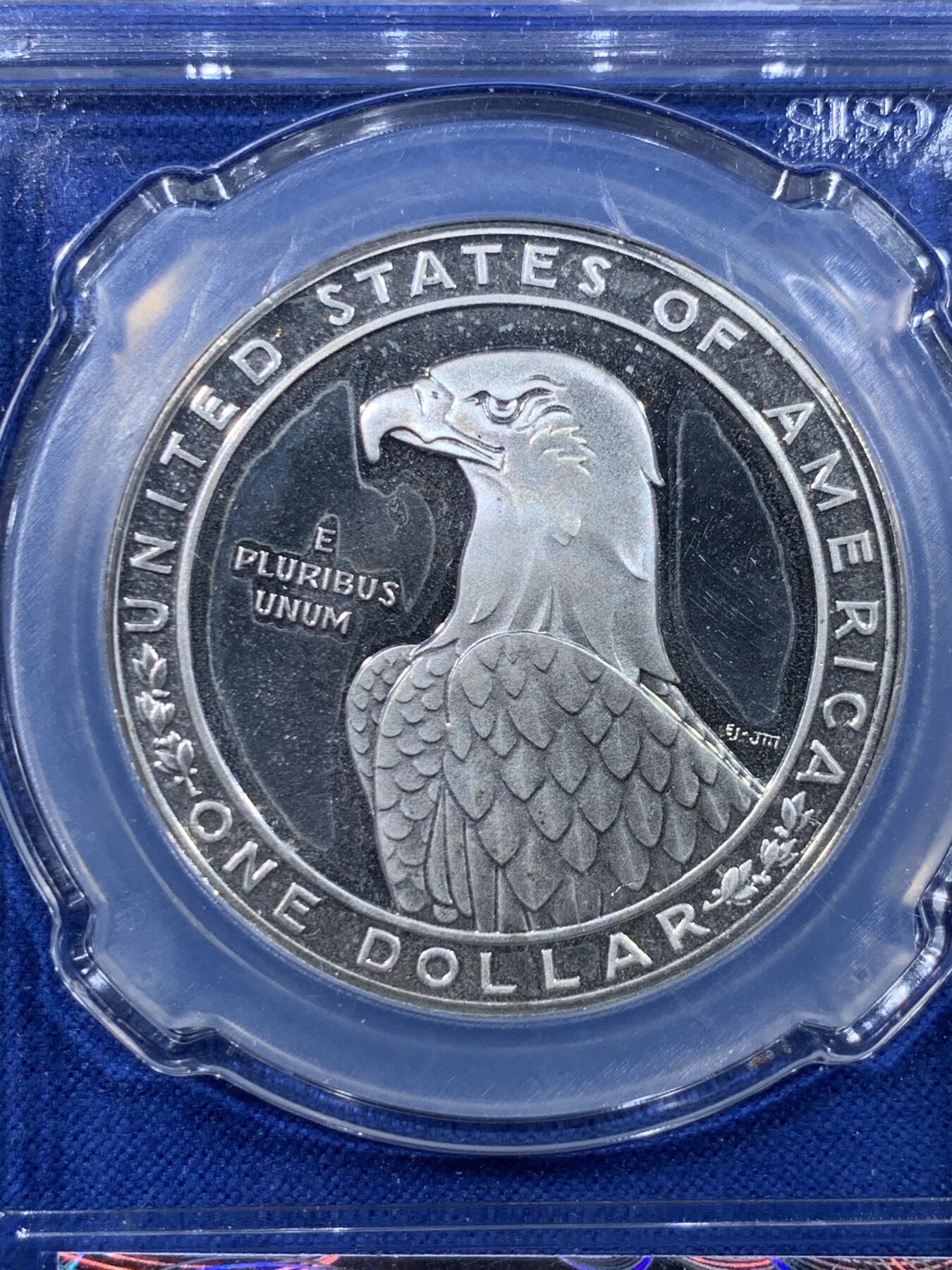 《竞宝斋》第443场 周日，周一，2场连拍 （全场包邮） 信泰评级 PF67UC 美国1983年洛杉矶奥运1美元精制纪念银币