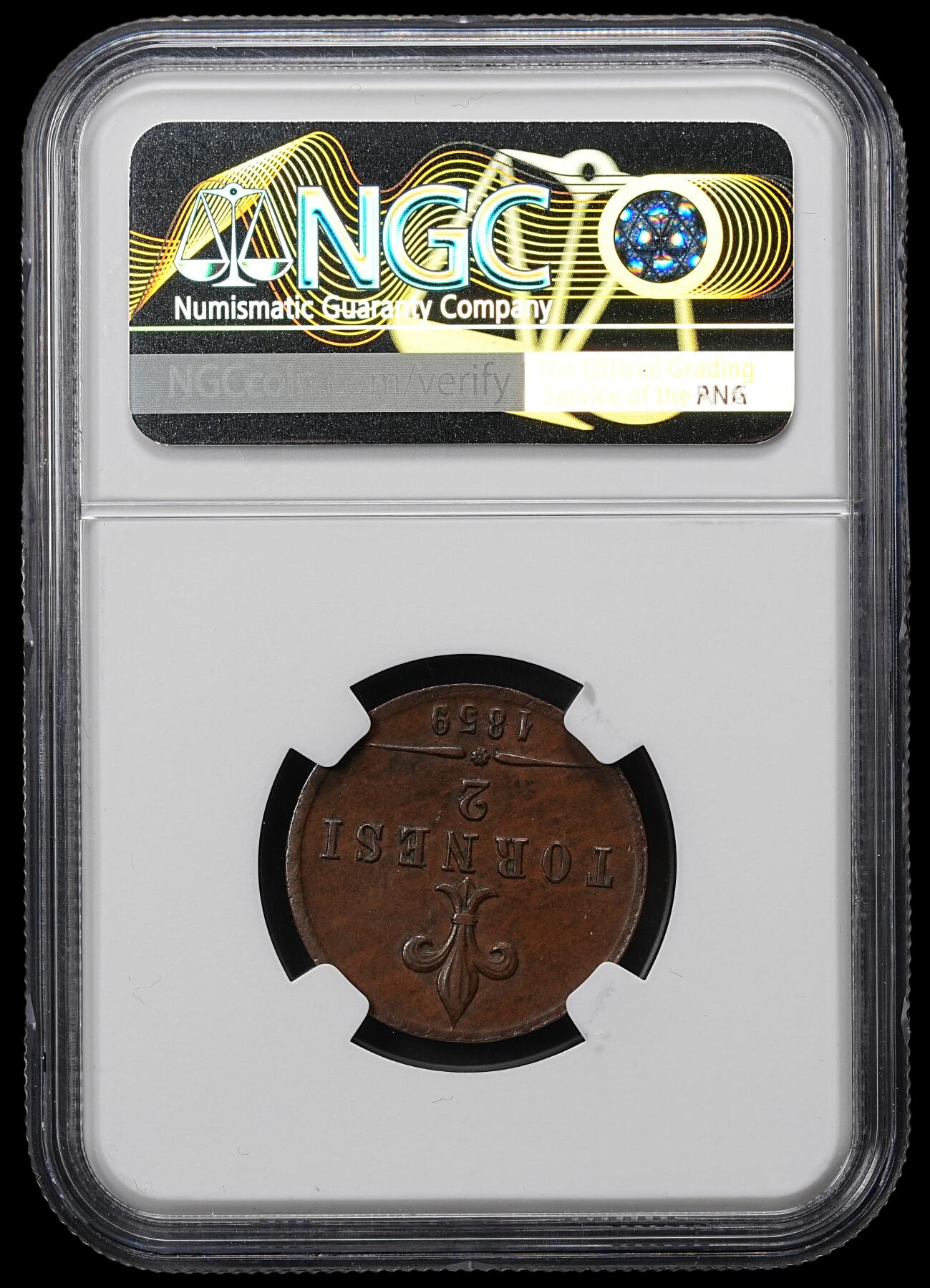 修遠堂世界钱币第九十五期 NGC AUD 1859年那不勒斯2 TORNESI铜币