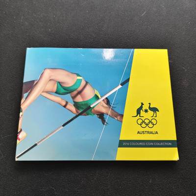 【全场包邮】纯粹捡漏拍483场（免费代拍第20场） - 澳大利亚2016年澳大利亚奥运代表队官方封装纪念套币-含5枚5色2元奥运代表队彩色纪念币
