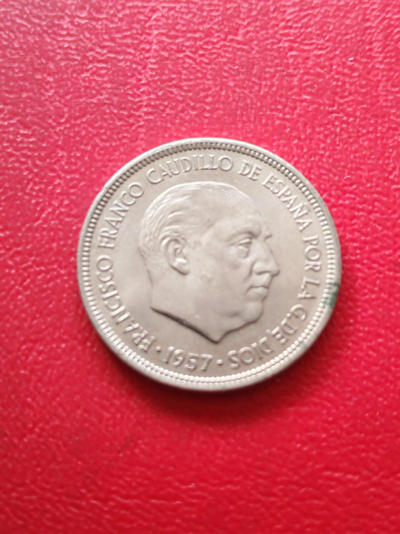 【云涧收藏】第八十一场 西班牙1957年版5比塞塔