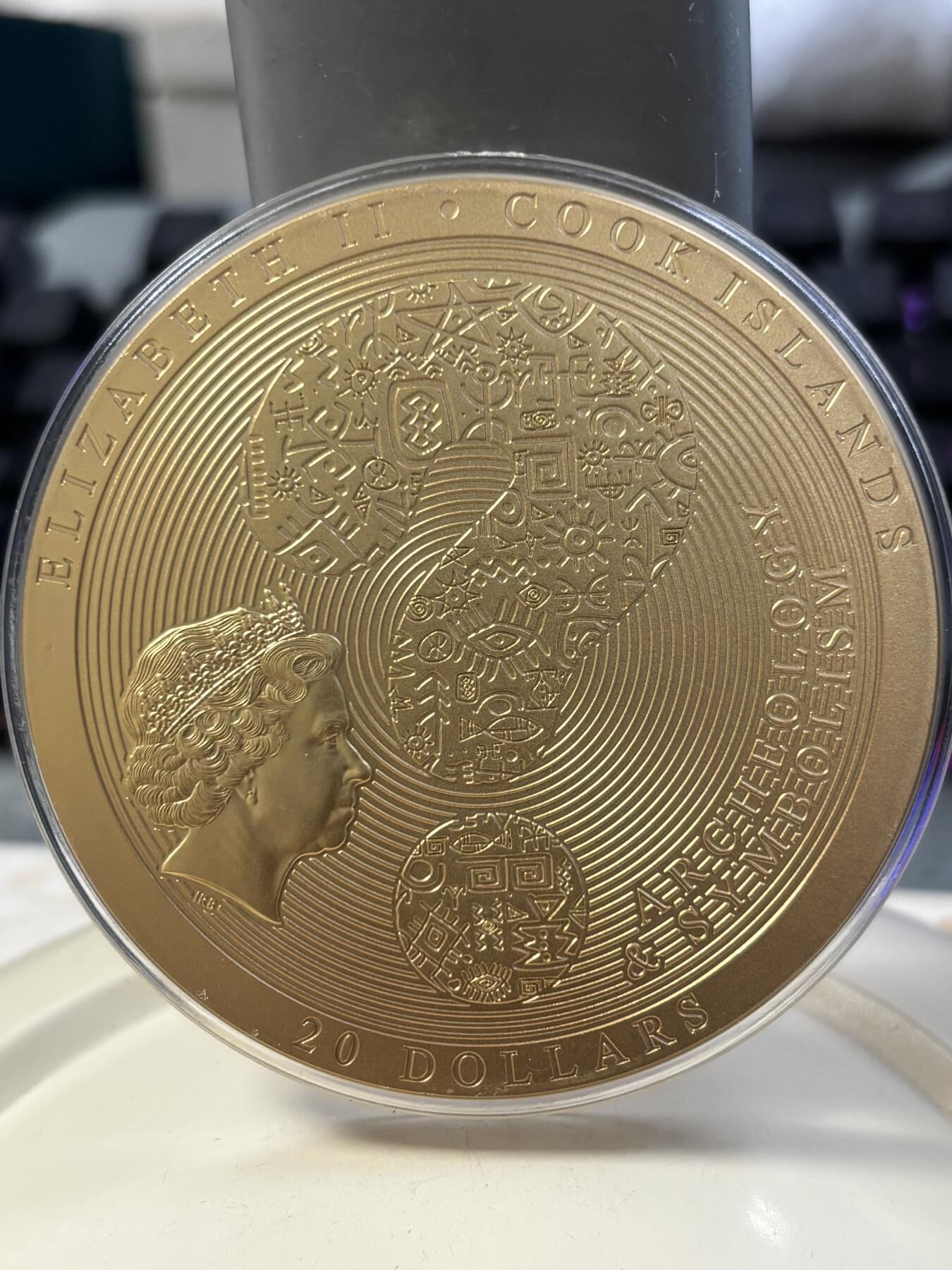 第184期拍卖 库克2021年考古系列巴克特里亚3盎司双面镀金银币，999银，发行99枚